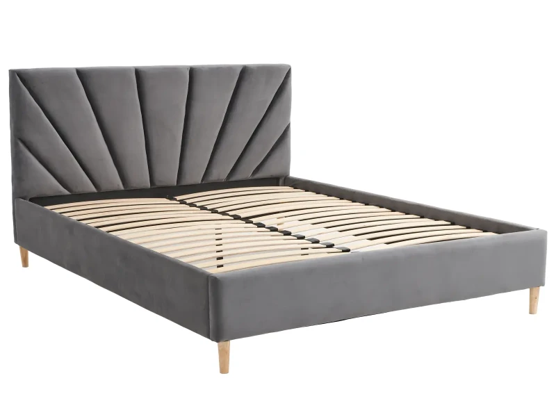 Čalúnená škandinávska posteľ 120x200 Scandi line 3 Grafitová Velvet