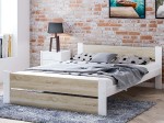 Posteľ DMD14 160x200cm biela+dub sonoma