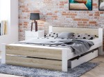 Posteľ DMD14 160x200cm biela+dub sonoma