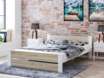 Posteľ DMD14 160x200cm biela+dub sonoma
