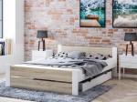 Posteľ DMD14 160x200cm biela+dub sonoma