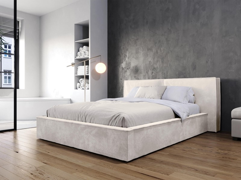 Čalúnená posteľ s úložným priestorom 180x200 PRO line 20 Harmony 02 béžová