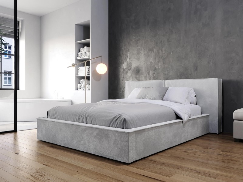 Čalúnená posteľ s úložným priestorom 140x200 PRO line 20 Harmony 80 Šedá