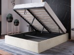 Čalúnená posteľ s úložným priestorom 180x200 bez čela BOX Line Béžová Velvet
