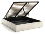 Čalúnená posteľ s úložným priestorom 180x200 bez čela BOX Line Béžová Velvet