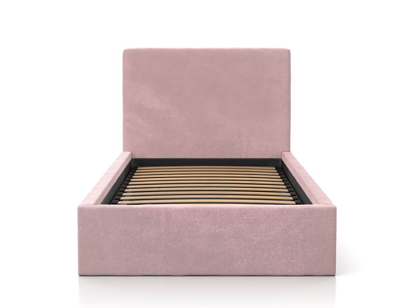 Čalúnená detská posteľ 90x200 s roštom, Ružový Velvet Kids Line 4