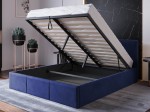 Čalúnená posteľ s úložným priestorom 160x200 TOP Line 7 Tmavomodrý Velvet