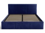 Čalúnená posteľ s úložným priestorom 160x200 TOP Line 7 Tmavomodrý Velvet