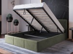 Čalúnená posteľ s úložným priestorom 160x200 TOP Line 7 Olivový Velvet