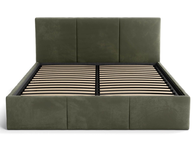 Čalúnená posteľ s úložným priestorom 160x200 TOP Line 7 Olivový Velvet