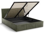 Čalúnená posteľ s úložným priestorom 160x200 TOP Line 7 Olivový Velvet