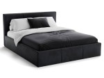 Čalúnená posteľ s úložným priestorom 140x200 TOP Line 7 Čierna Velvet