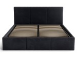 Čalúnená posteľ s úložným priestorom 180x200 TOP Line 7 Čierna Velvet