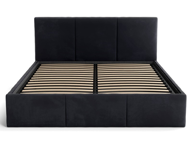 Čalúnená posteľ s úložným priestorom 180x200 TOP Line 7 Čierna Velvet
