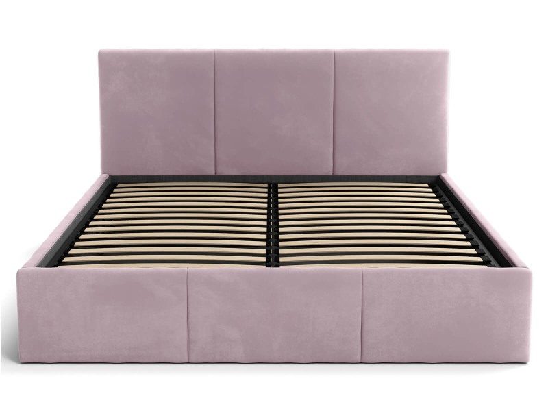 Čalúnená posteľ s úložným priestorom 140x200 TOP Line 7 Ružový Velvet