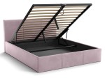 Čalúnená posteľ s úložným priestorom 180x200 TOP Line 7 Ružový Velvet