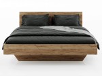 Levitujúca posteľ 180x200 z nábytkovej dosky, dub craft DM2