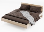 Levitujúca posteľ 180x200 z nábytkovej dosky, dub sonoma DM2