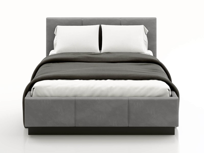 Čalúnená  levitujúca posteľ s úložným priestorom 160x200 TOP Line 8 Grafitová Velvet
