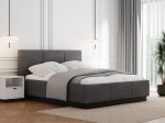 Čalúnená  levitujúca posteľ s úložným priestorom 160x200 TOP Line 8 Grafitová Velvet