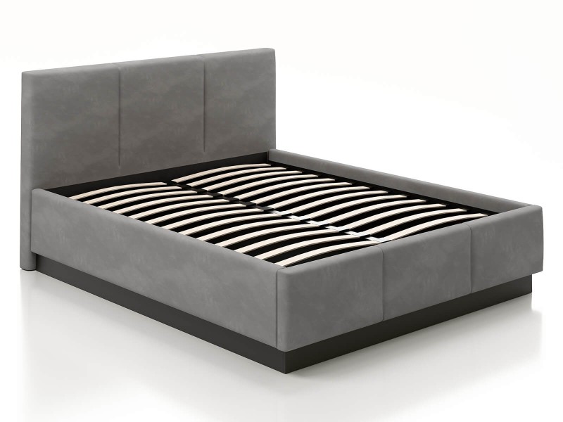 Čalúnená  levitujúca posteľ s úložným priestorom 180x200 TOP Line 8 Grafitová Velvet