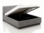 Čalúnená  levitujúca posteľ s úložným priestorom 180x200 TOP Line 8 Grafitová Velvet