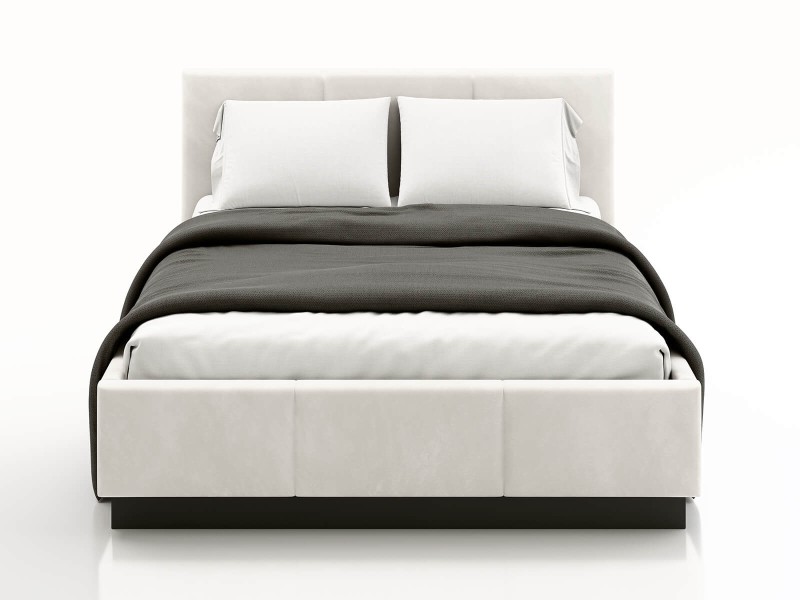 Čalúnená  levitujúca posteľ s úložným priestorom 160x200 TOP Line 8 Šedá Velvet