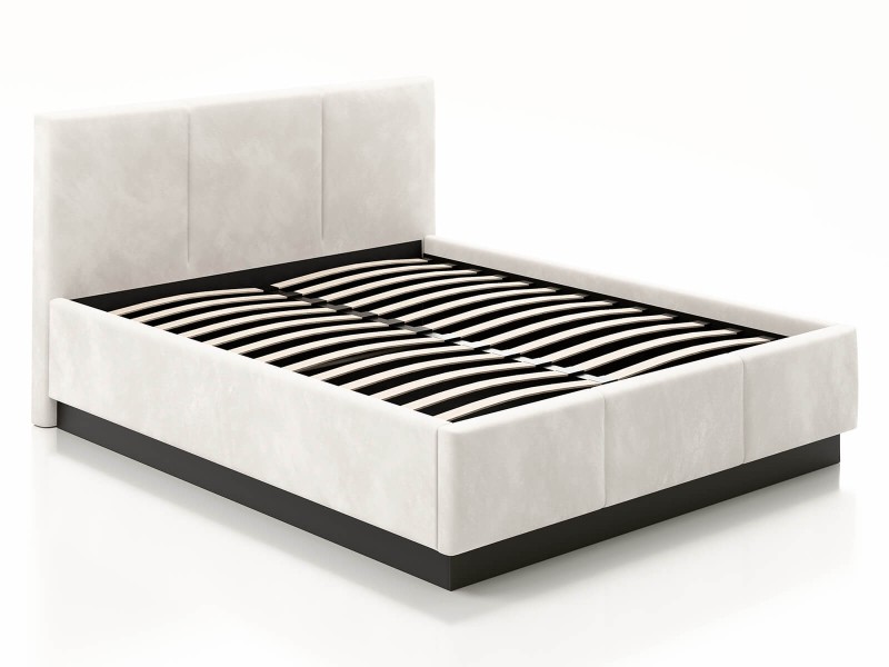 Čalúnená  levitujúca posteľ s úložným priestorom 180x200 TOP Line 8 Šedá Velvet