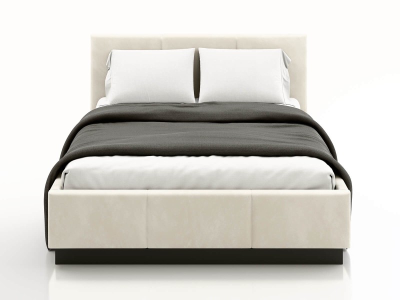 Čalúnená  levitujúca posteľ s úložným priestorom 140x200 TOP Line 8 Béžová Velvet