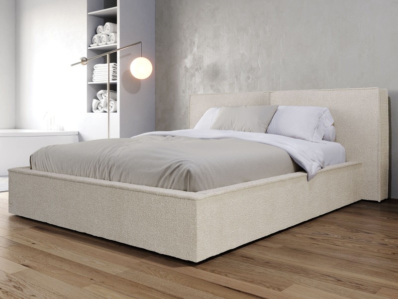 Čalúnená posteľ s úložným priestorom 140x200 PRO line 20 Boucle 02