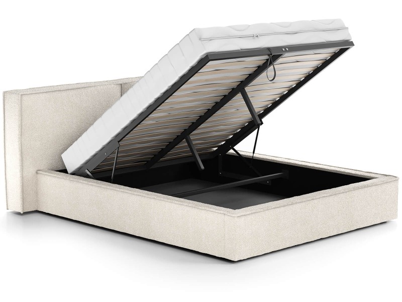 Čalúnená posteľ s úložným priestorom 160x200 PRO line 20 Boucle 02