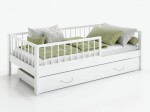 Drevená detská posteľ so zásuvkou 80x160 Filip biela