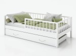 Drevená detská posteľ so zásuvkou 80x160 Filip biela
