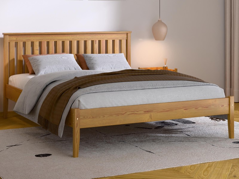 Drevená posteľ z borovice 160x200, Bilbao dub
