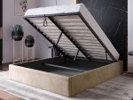 Čalúnená posteľ s úložným priestorom 180x200 bez čela BOX Line Hnedá Velvet