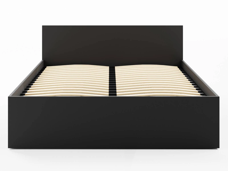 Posteľ DM1 180x200 Čierna s roštom a úložným priestorom