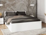 Posteľ DM1 140x200 bílá s roštom a úložným priestorom