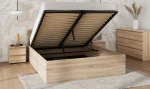 Posteľ DM1 180x200 Sonoma s roštom a úložným priestorom 
