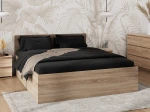 Posteľ DM1 160x200 Sonoma s roštom a úložným priestorom