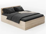 Posteľ DM1 160x200 Sonoma s roštom a úložným priestorom
