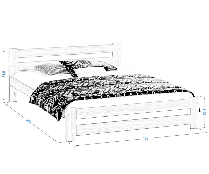 Postel ořech Eureka VitBed 160x200cm + Matrace Niobé 160x200