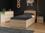 Posteľ DM1 90x200 Sonoma s roštom a úložným priestorom