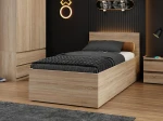 Posteľ DM1 90x200 Sonoma s roštom a úložným priestorom
