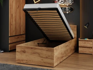 Posteľ DM1 90x200 Craft s roštom a úložným priestorom 