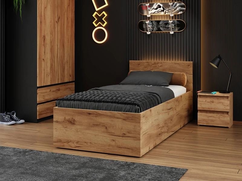 Posteľ DM1 90x200 Craft s roštom a úložným priestorom 