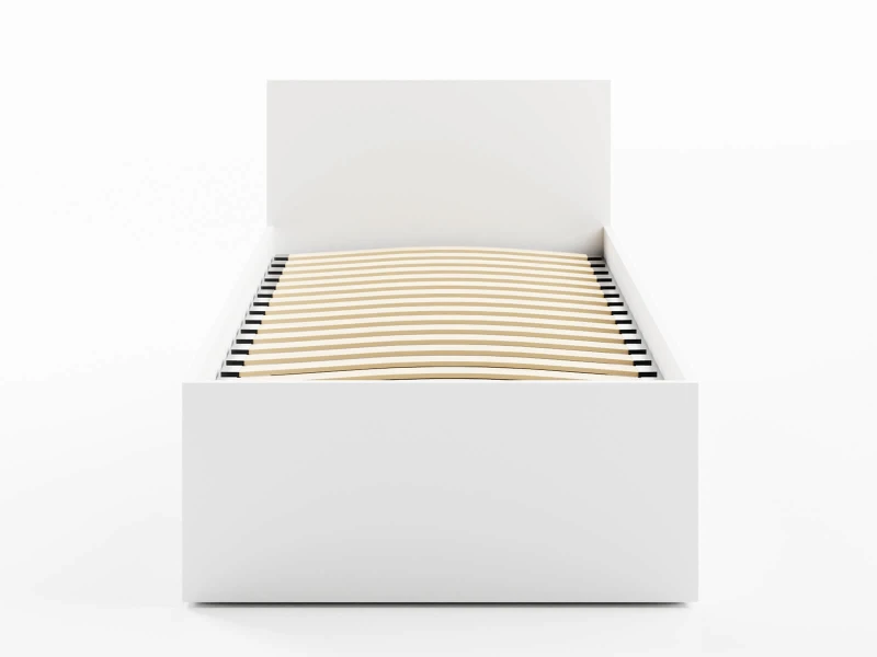 Posteľ DM1 90x200 Bílá s roštom a úložným priestorom 