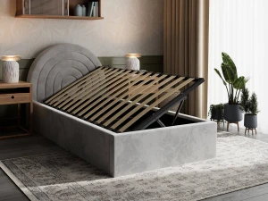 Čalúnená detská posteľ s úložným priestorom 90x200 s roštom, Šedá Bluvel 03 Kids Line 5 Dúha