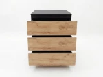 Komoda 3S 70x77 cm Fabio Čierna + Dub Craft