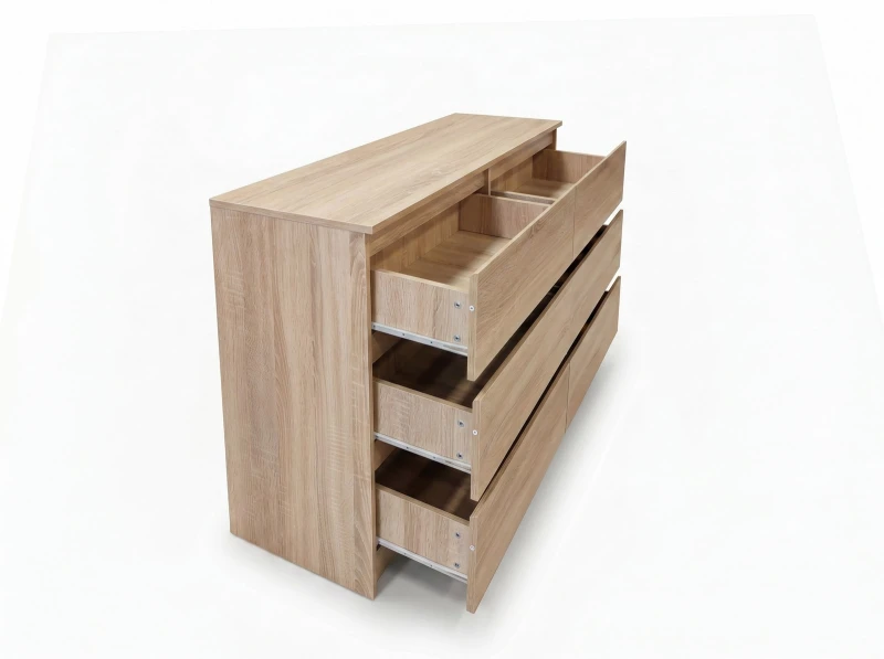 Komoda 6S 120x77 cm Fabio Dub Sonoma