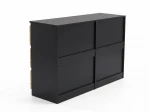 Komoda 6S 120x77 cm Fabio Čierna + Dub Craft
